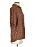 Olivaceous 100% Rayon Print Brown Short Sleeve Blouse Size S - photo 4