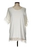 Assorted Brands Ivory Short Sleeve Top Size L - photo 1