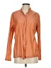 Unbranded 100% Silk Orange Long Sleeve Silk Top Size S - photo 1