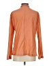 Unbranded 100% Silk Orange Long Sleeve Silk Top Size S - photo 2