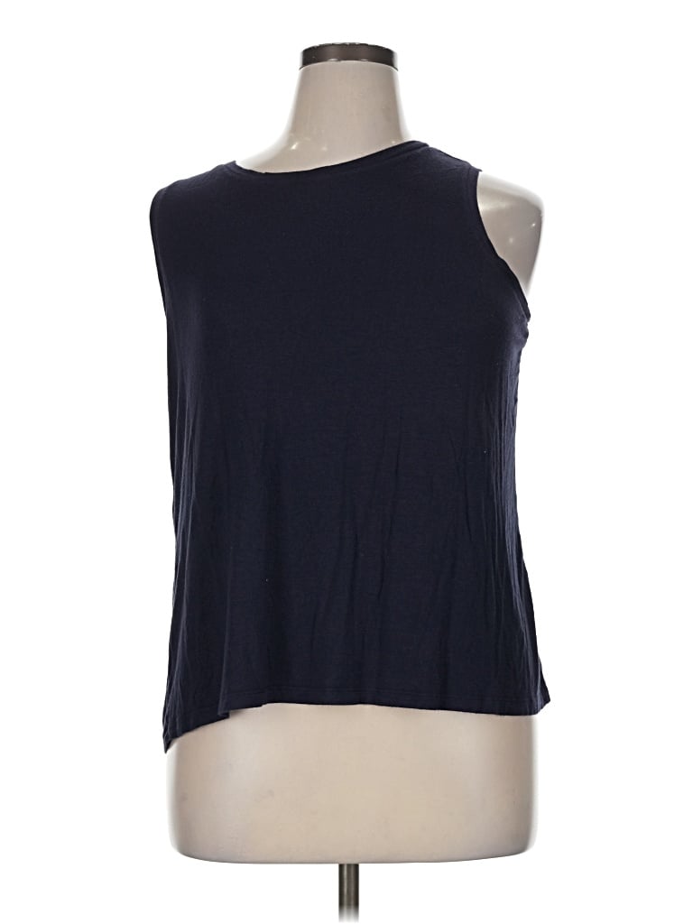 Pre-owned Halogen Sleeveless Top Blue One Shoulder Neckline Tops
