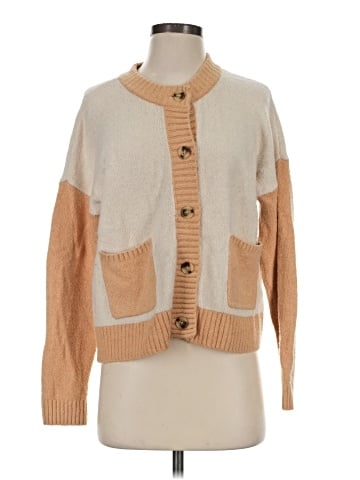Madewell Colorblock Colburne Cardigan Sweater in Coziest Textured Yarn (view 1)