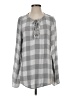 Cloth & Stone Gray Long Sleeve Blouse Size S - photo 1