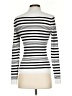 Madison Grey Stripes White Turtleneck Sweater Size S - photo 2