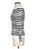 Madison Grey Stripes White Turtleneck Sweater Size S - photo 5