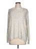 Olivaceous Animal Print Silver Ivory Pullover Sweater Size L - photo 1