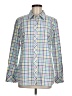 Talbots 100% Cotton Checkered-gingham Green Long Sleeve Button-Down Shirt Size M - photo 1