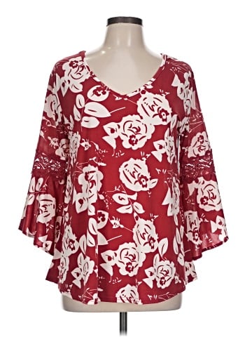 Jon & Anna 3/4 Sleeve Blouse (view 1)