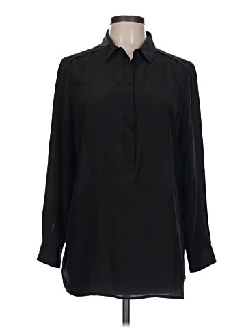 Banana Republic Factory Store Long Sleeve Silk Top (view 1)
