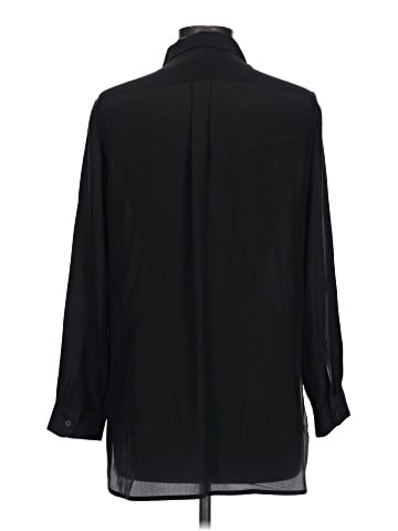 Banana Republic Factory Store Long Sleeve Silk Top (view 2)