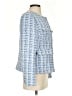 H&M 100% Polyester Tweed Blue Blazer Size S - photo 4
