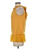 Ellen Tracy Yellow Sleeveless Blouse Size S - photo 5