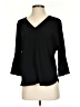 Pleione 100% Polyester Black 3/4 Sleeve Blouse Size S - photo 1