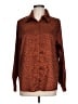 Shein Animal Print Brown Long Sleeve Blouse Size 12 - photo 1