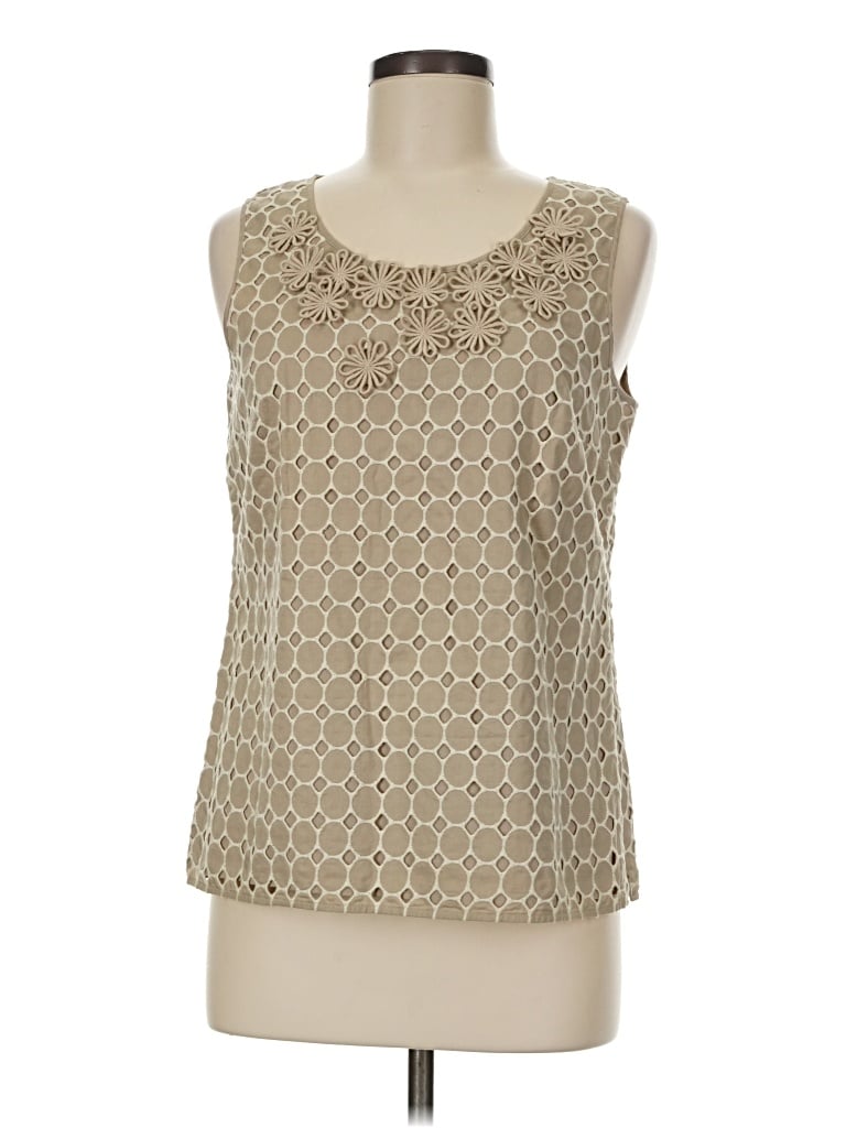 Pre-owned Talbots Sleeveless Blouse In Tan