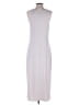 Unbranded Solid Gray Ivory Casual Dress Size M - photo 2
