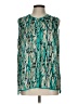Liz Claiborne 100% Polyester Teal Sleeveless Blouse Size L - photo 1
