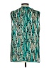 Liz Claiborne 100% Polyester Teal Sleeveless Blouse Size L - photo 2