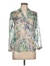 Zoa 100% Polyester Print Green 3/4 Sleeve Blouse Size M - photo 1
