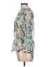 Zoa 100% Polyester Print Green 3/4 Sleeve Blouse Size M - photo 5