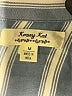 Krazy Kat 100% Cotton Stripes Blue Long Sleeve Blouse Size M - photo 4