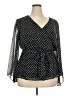 West K 100% Polyester Polka Dots Black 3/4 Sleeve Blouse Size XXL - photo 1
