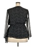 West K 100% Polyester Polka Dots Black 3/4 Sleeve Blouse Size XXL - photo 2