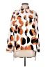 Unbranded 100% Polyester Print Orange Long Sleeve Blouse Size M - photo 1