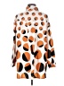 Unbranded 100% Polyester Print Orange Long Sleeve Blouse Size M - photo 2