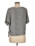 Love by Gap Animal Print Gray Short Sleeve Blouse Size M - photo 2