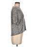 Love by Gap Animal Print Gray Short Sleeve Blouse Size M - photo 4
