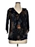 Essentials Black 3/4 Sleeve Blouse Size 0X - photo 1