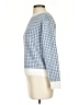 Q2 Houndstooth Blue Ivory Pullover Sweater Size S - photo 5