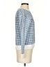 Q2 Houndstooth Blue Ivory Pullover Sweater Size S - photo 4