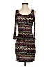 Dots Graphic Brown Casual Dress Size S - photo 1