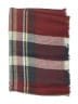Unbranded Plaid Burgundy Scarf One size - photo 2