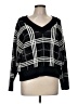 Crown & Ivy Plaid Black Pullover Sweater Size M - photo 1