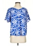 Croft & Barrow 100% Polyester Blue Short Sleeve Blouse Size S - photo 1