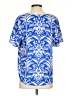 Croft & Barrow 100% Polyester Blue Short Sleeve Blouse Size S - photo 2