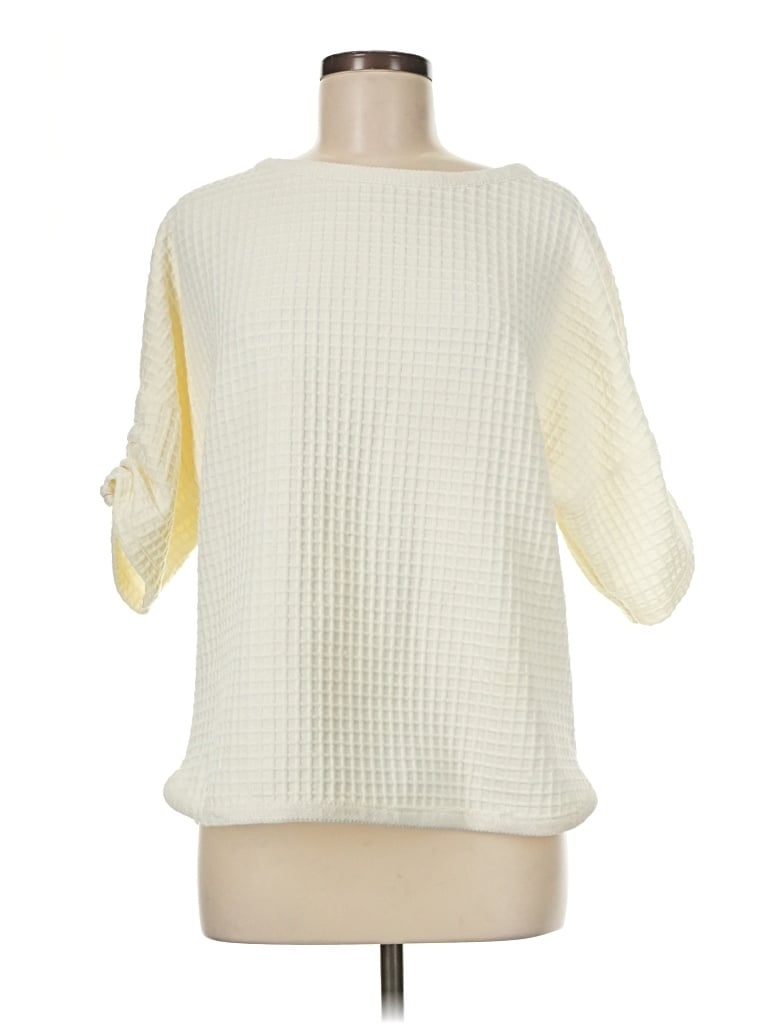 Pre-owned Max Studio Pullover Sweater In Ivory