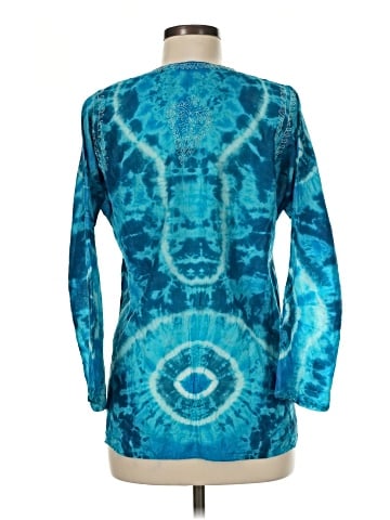 Calypso by Christiane Celle Long Sleeve Silk Top (view 2)