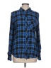 Casa Cabana Plaid Blue Long Sleeve Button-Down Shirt Size L - photo 1