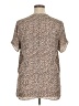 DR2 Animal Print Brown Short Sleeve Blouse Size XL - photo 2