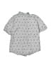 Old Navy Stars Silver Short Sleeve Button-Down Shirt Size 6 - 7 - photo 2