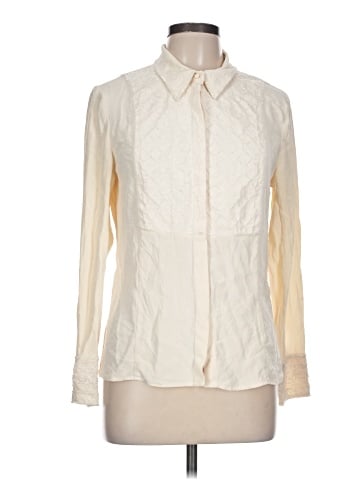 Ann Taylor Long Sleeve Silk Top (view 1)