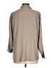 Express 100% Rayon Solid Tan 3/4 Sleeve Button-Down Shirt Size L - photo 2