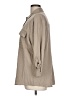 Express 100% Rayon Solid Tan 3/4 Sleeve Button-Down Shirt Size L - photo 5
