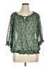 Variations Green 3/4 Sleeve Blouse Size XL - photo 1