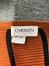 Carmen Carmen Marc Valvo Stripes Orange Pullover Sweater Size S - photo 7