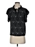 Unbranded 100% Polyester Stars Black Short Sleeve Blouse Size S - photo 1